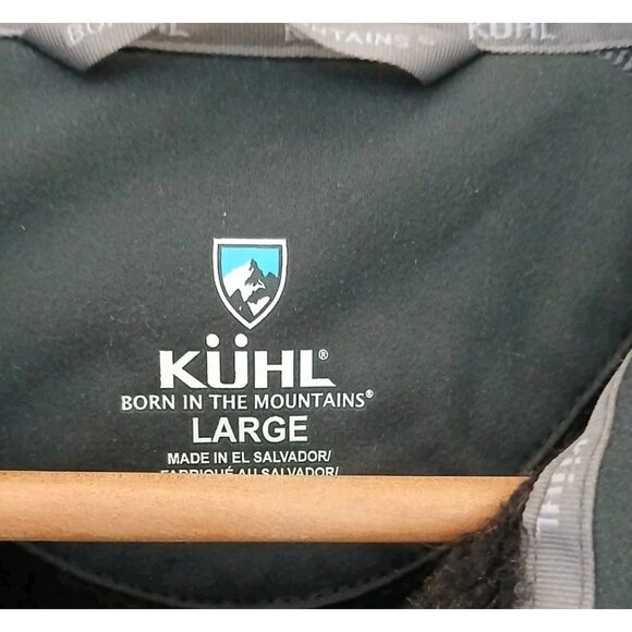 KUHL Revel 1/4 Zip Sweater Size Large Black Fleece Lined Active Pullover 3007 - Picture 5 of 10